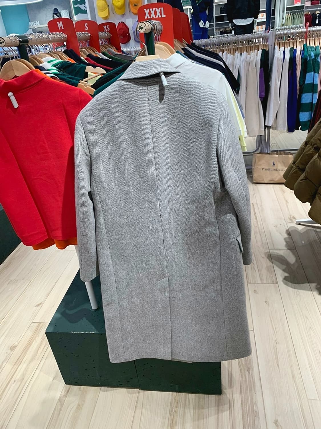 라코스테 헤링본 더블 코트 상품이미지2