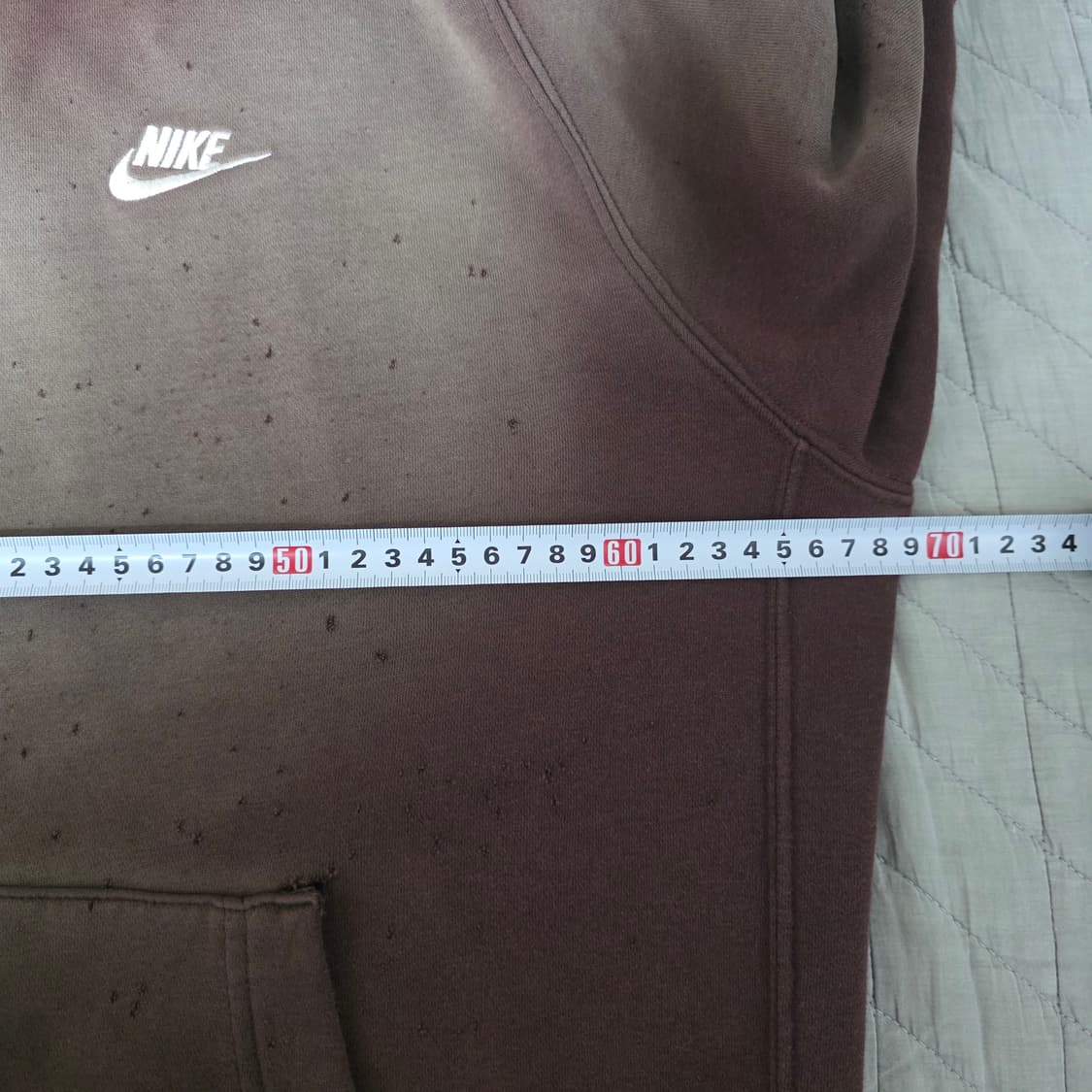 [XL] 빈티지 Y2K 나이키 브라운 데미지 후드티 트래쉬드 상품이미지8