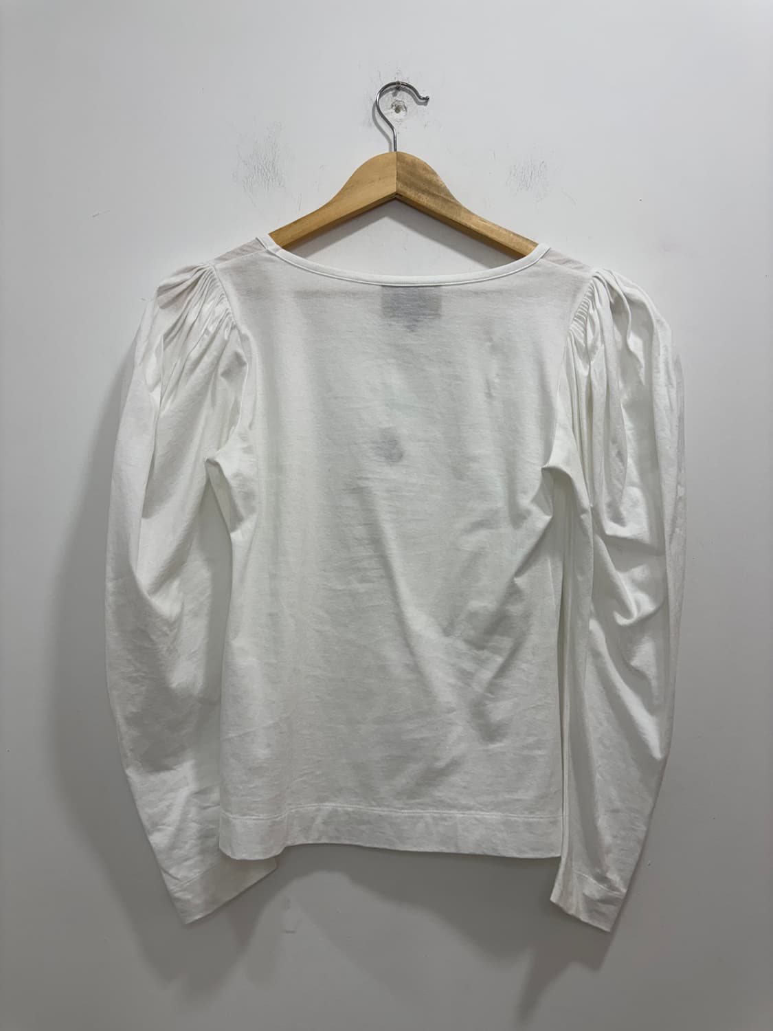 비비안 웨스트우드 화이트 슬리브 긴팔 퍼프 티셔츠 상품이미지5