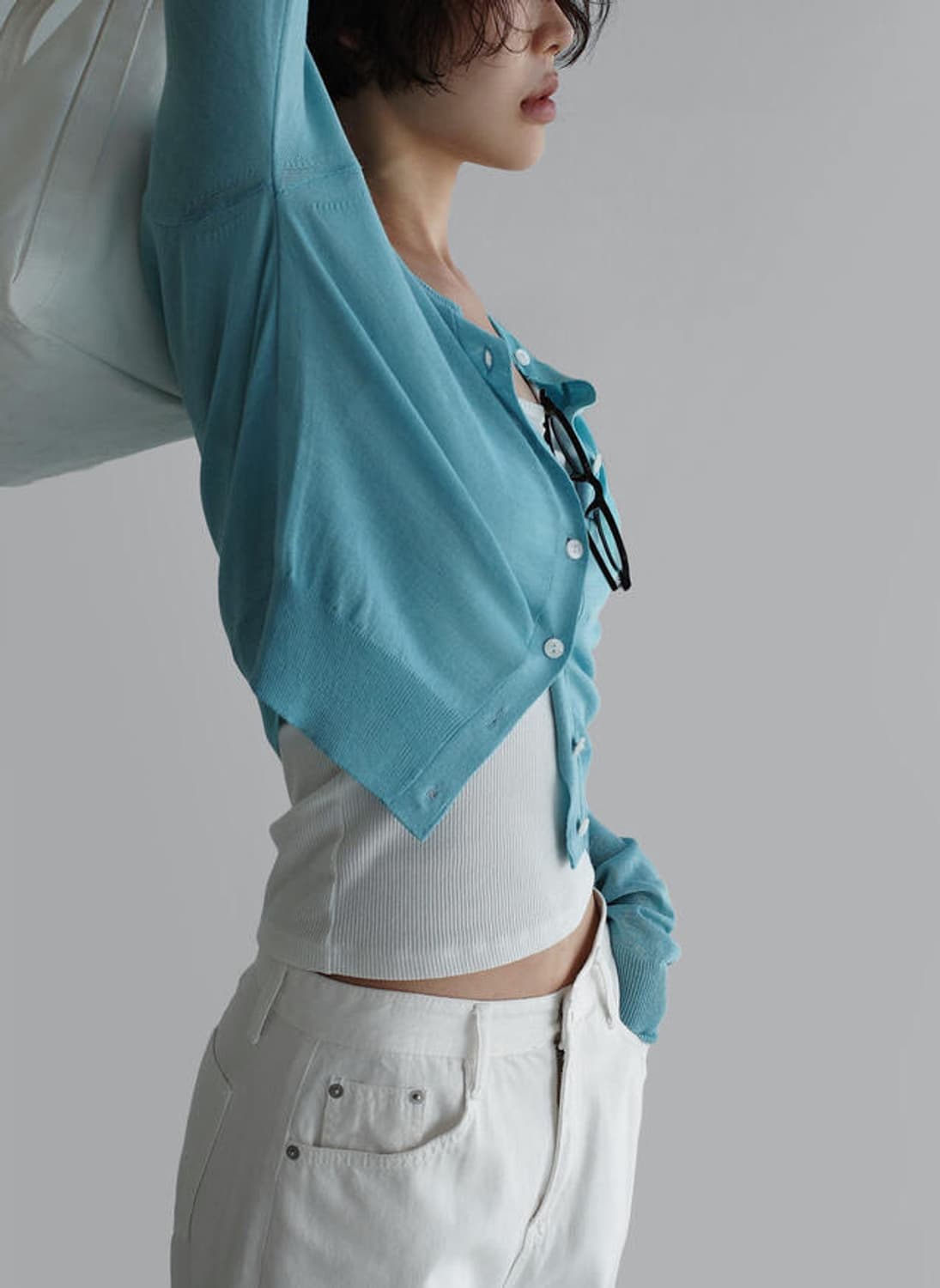 라룸 린넨가디건(소라) 새상품 상품이미지6