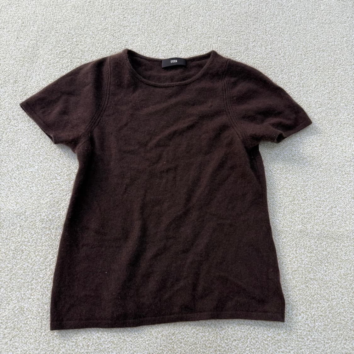 [90] 한섬 시스템 여성 캐시미어 반팔 니트 0108T1 상품이미지1