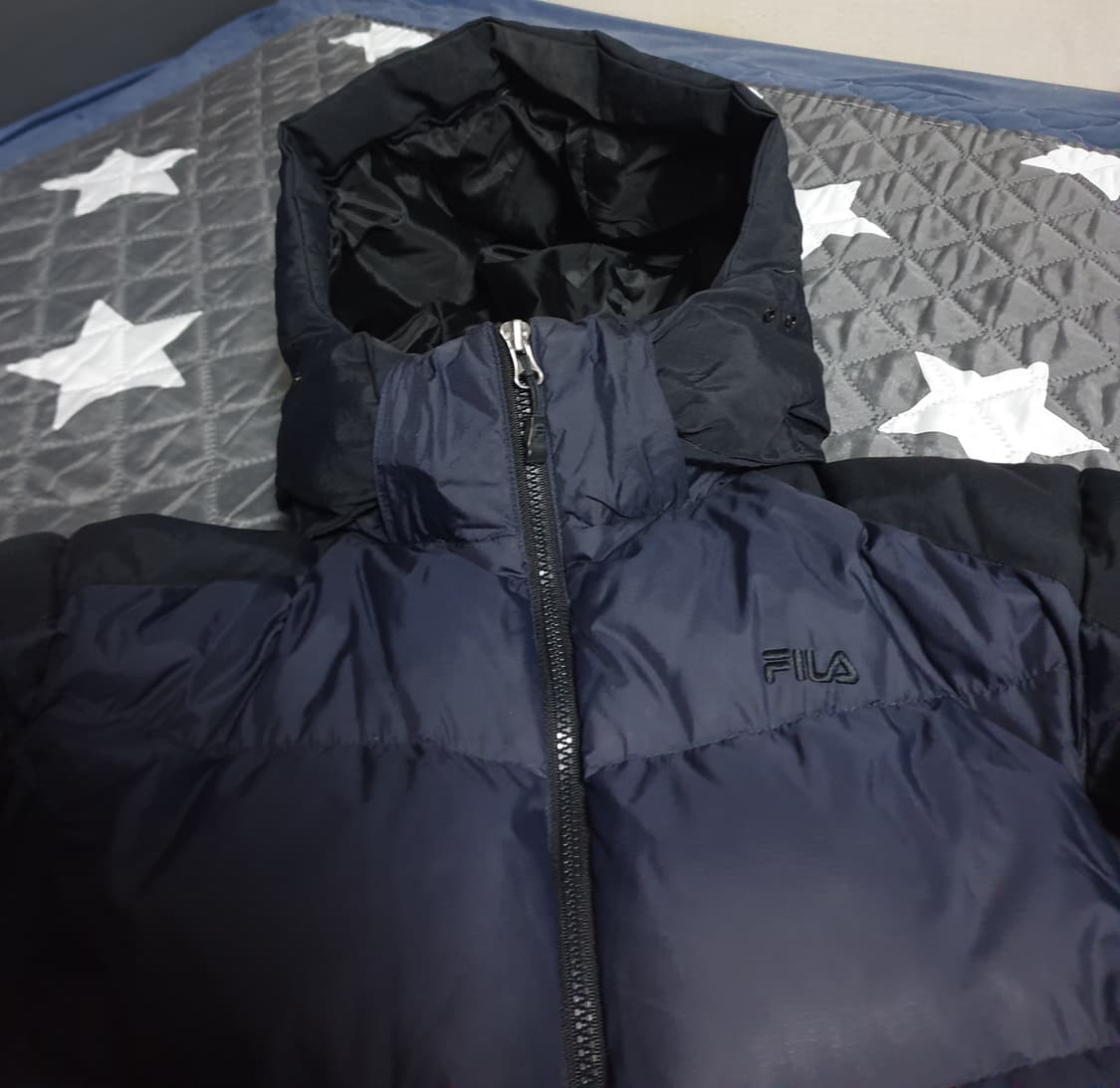 FILA 덕다운 후드 패딩 네이비 (L) 상품이미지2