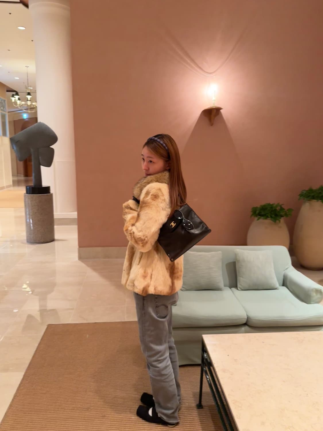 Rabbit fur jacket 상품이미지5