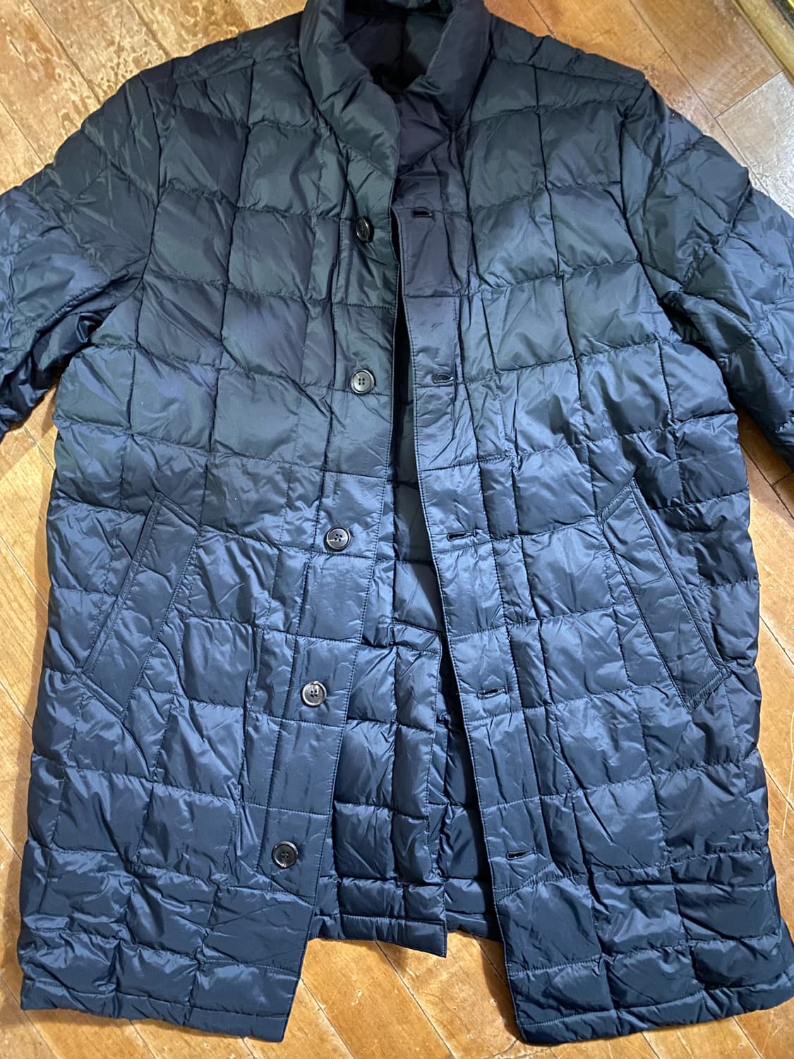 HAZZYS 남성 디테쳐블 구스다운 패딩 코트 110 블랙 상품이미지8