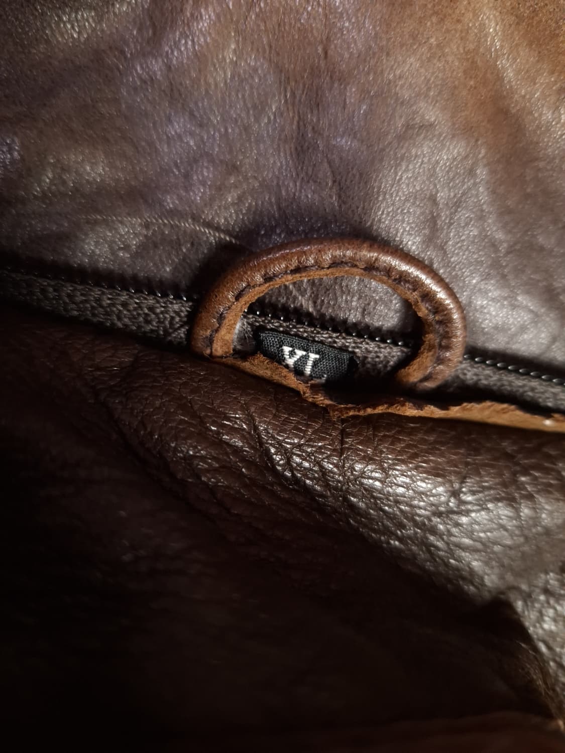 90's 국내산 MONO CHAIN 리얼레더 빈티지 항공자켓 상품이미지5