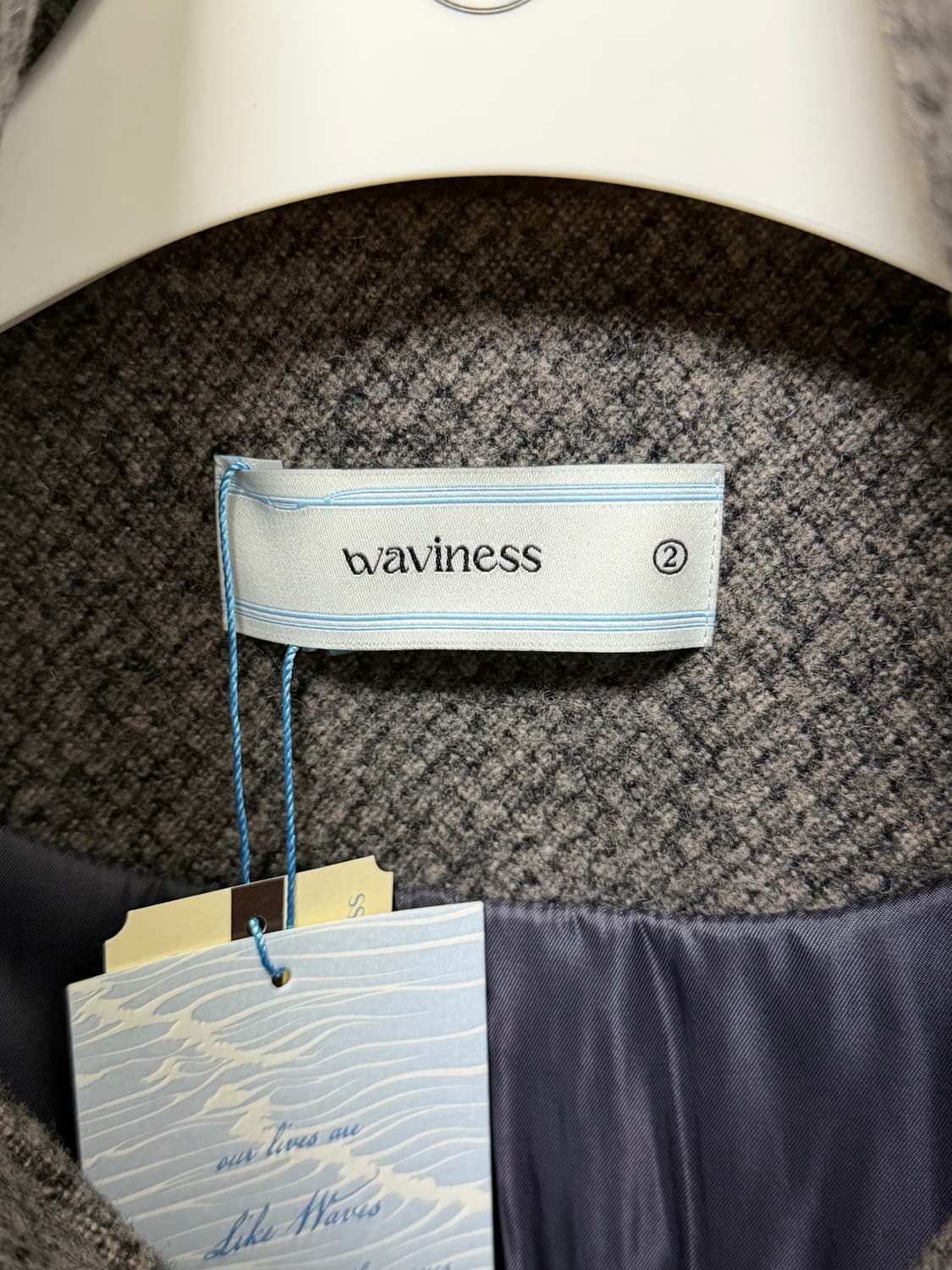 웨이비니스 하이넥 자켓 그레이 상품이미지5