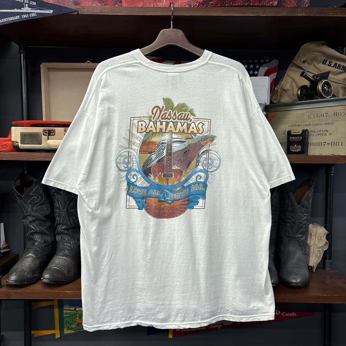 00s 하드락카페 바하마 나소 웨이브 크루즈 프린팅 티셔츠 N1207 상품이미지2