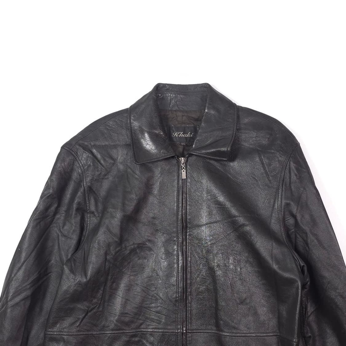 KHAKI 리얼 램스킨 양가죽 싱글 레더 자켓 XL 상품이미지3