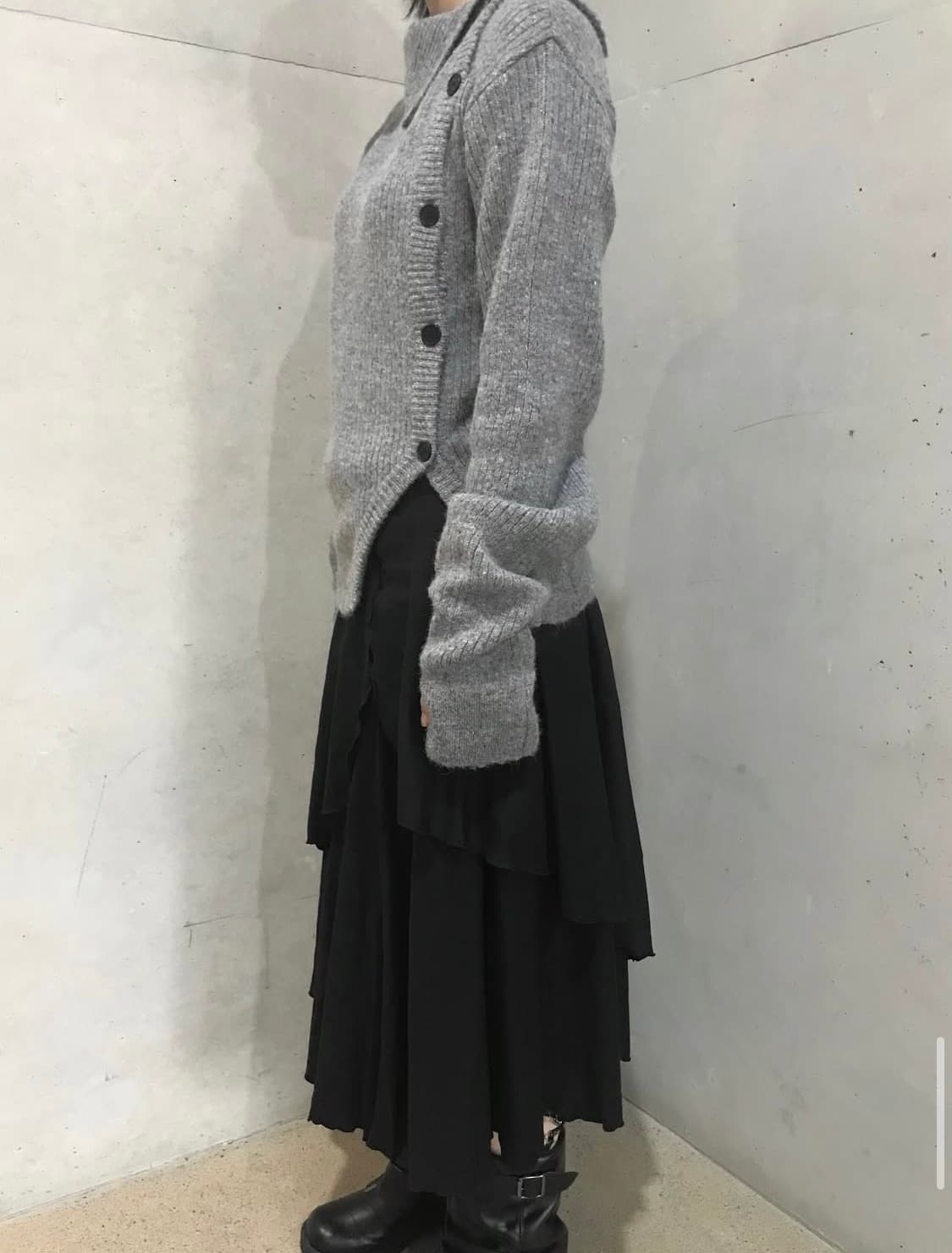 미세키서울 Side button knit GREY 상품이미지4