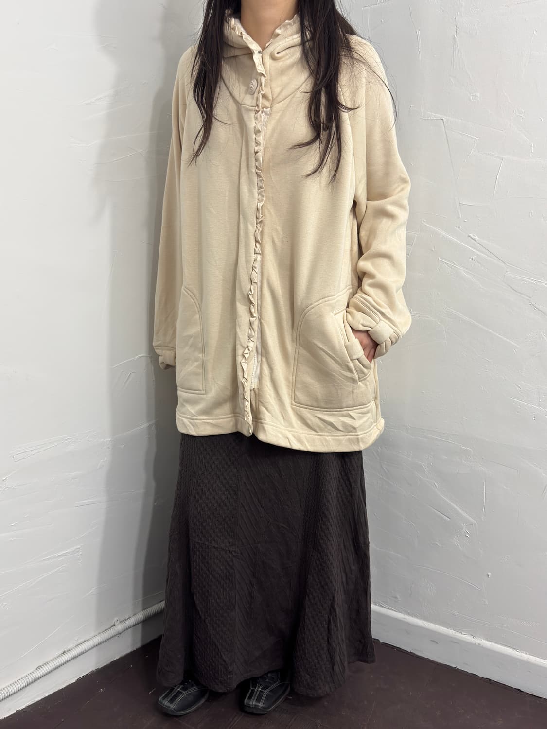 rope picnic brown design long skirt 상품이미지3