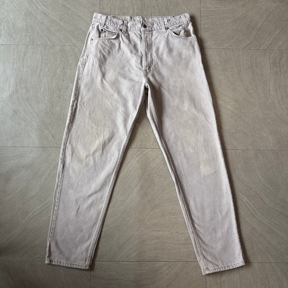 95년 미국 생산 리바이스 550 데님 오렌지탭 그레이 팬츠 상품이미지1