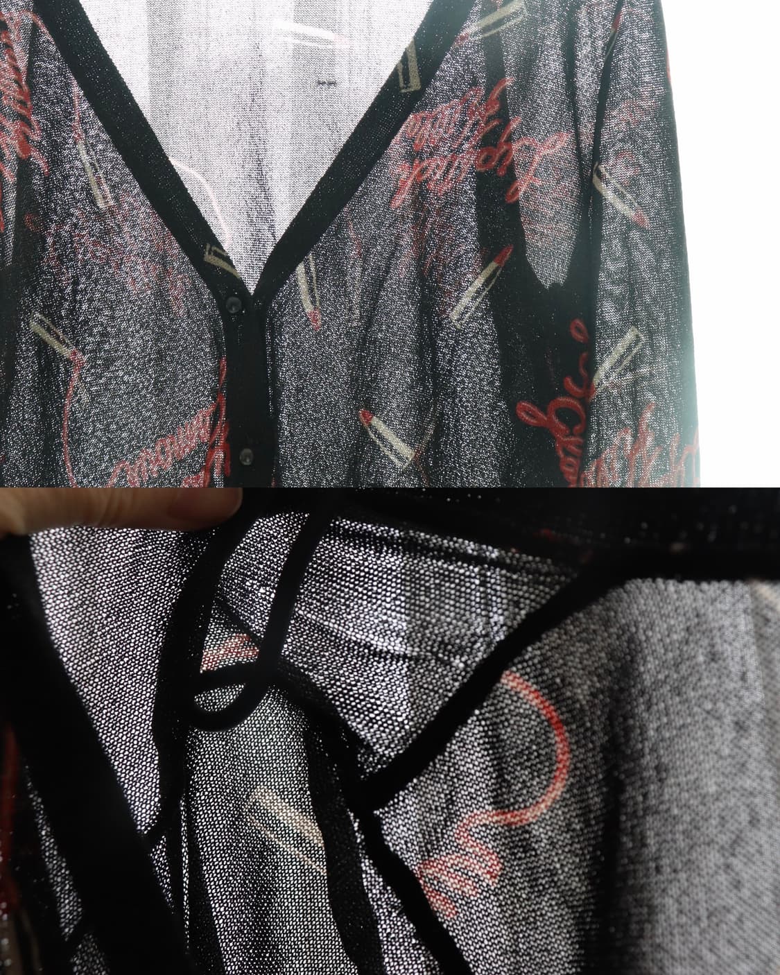 [Hysteric Glamour] Logo Sheer Cardigan 상품이미지10