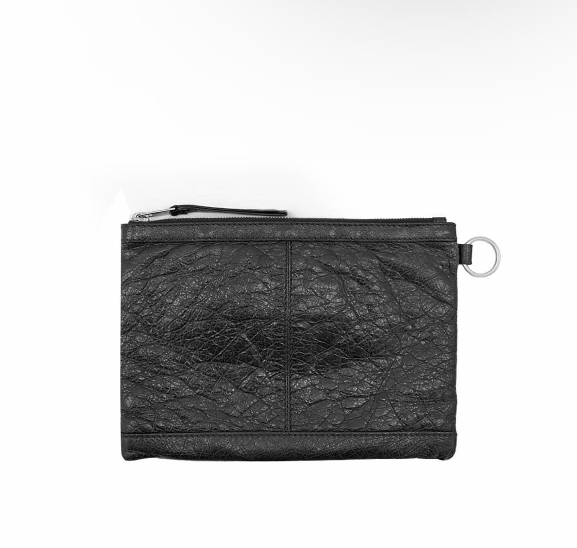 [S] 발렌시아가 모터 시티 클래식 클립 레더 클러치 파우치 스몰 블랙 상품이미지2