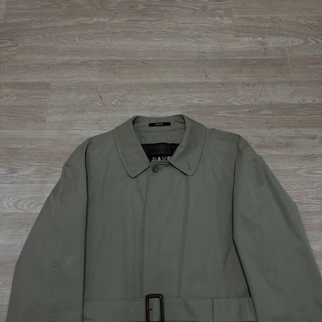 닥스 하우스체크 안감 벨티드 트렌치코트 [라이트 카키] M/95 상품이미지2