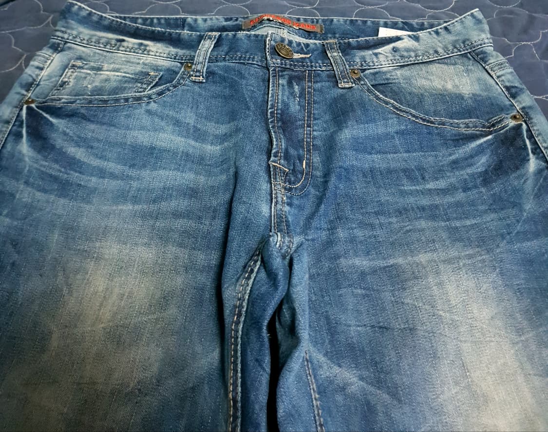 (빈티지) 버커루 진스 에이징 워싱 스판 슬림 스트레이트 데님진 (32) 상품이미지2