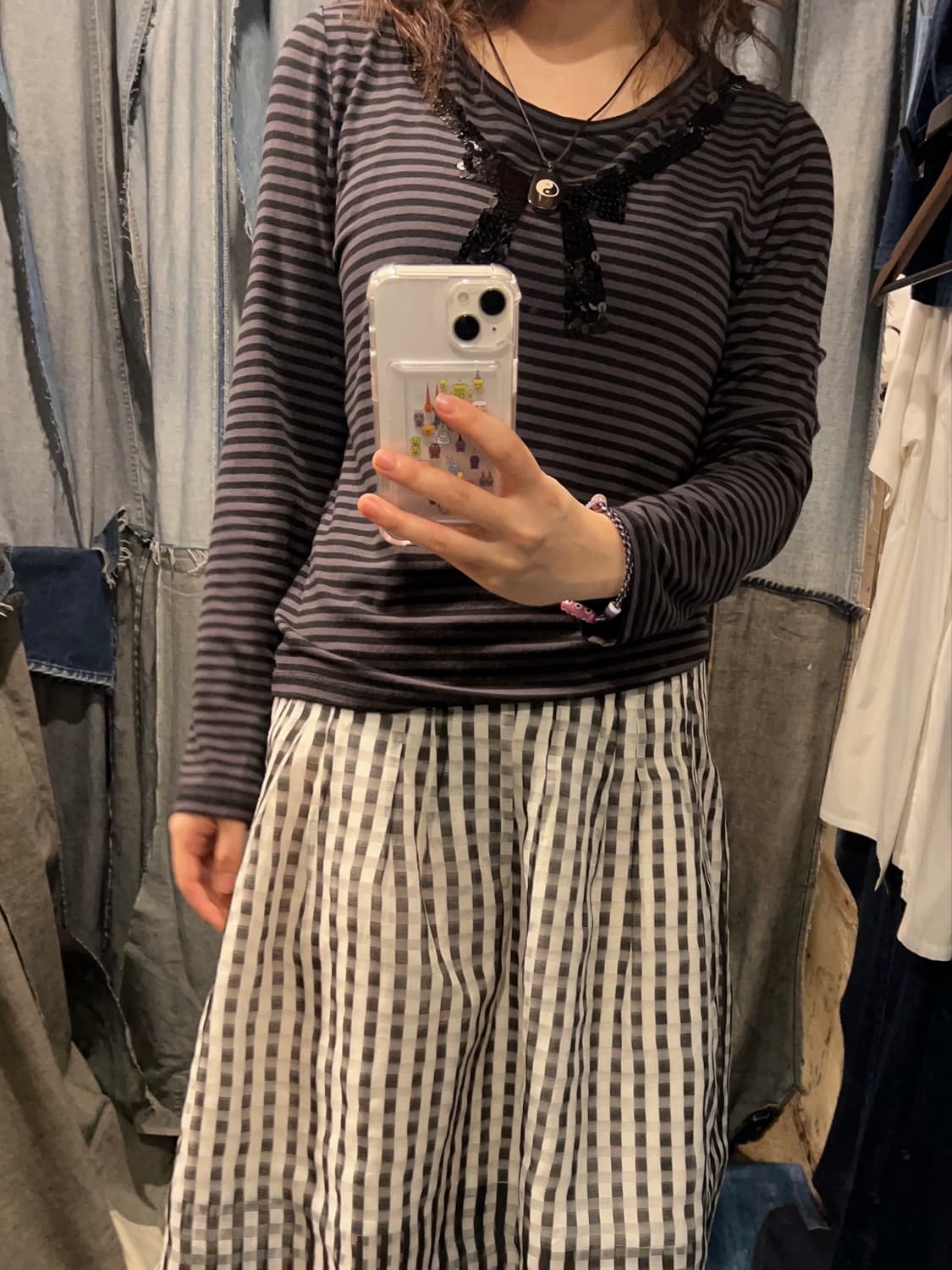 44-55 ) SONIA RYKIEL Spangle Stripe L/S 상품이미지1