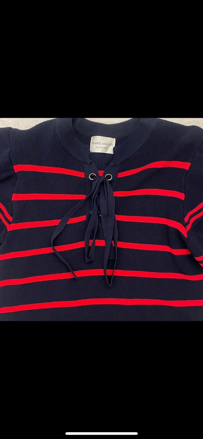 연말룩 ! 마리뮬린컬렉션  스트라이프 니트 상품이미지6