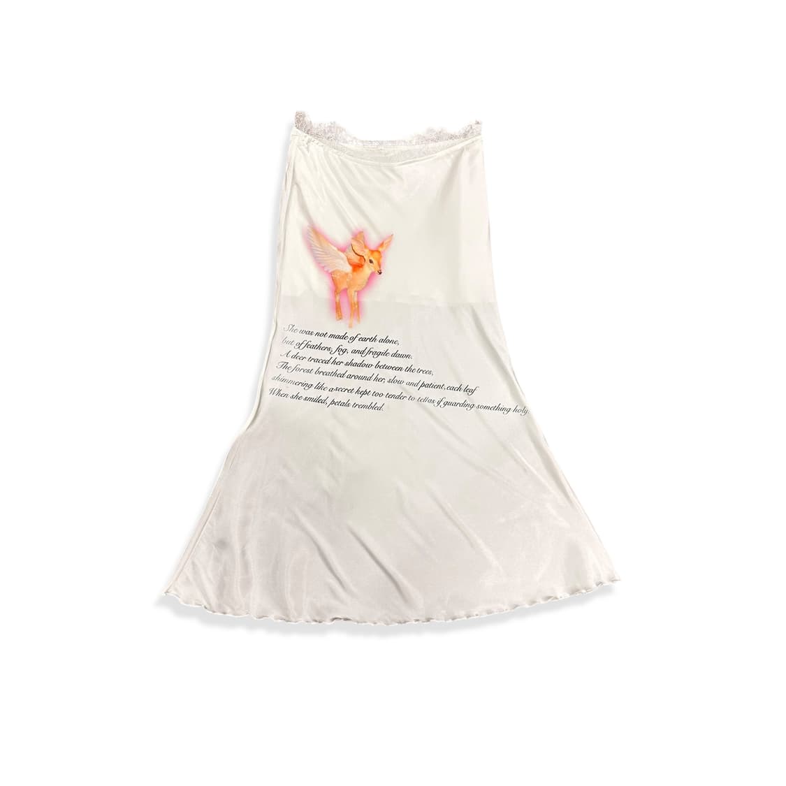 Deer Lettering Long Slip Skirt 상품이미지2