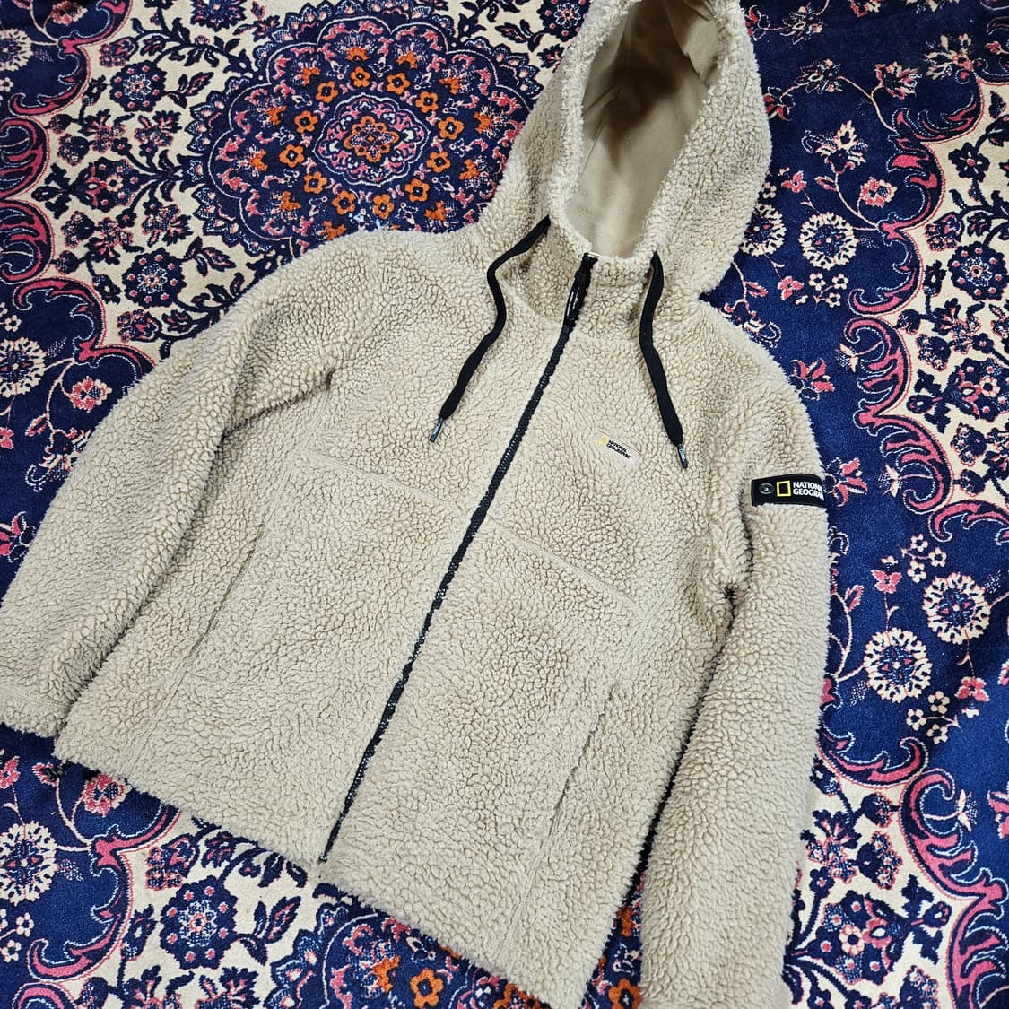 네셔널지오그래픽 양털 플리스 후드 점퍼 S size 상품이미지1