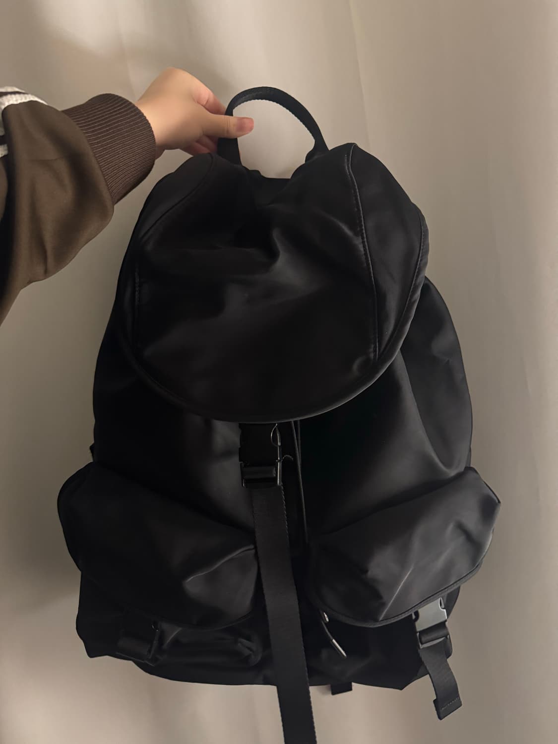 하아카이브 투포켓 백팩 블랙 상품이미지1