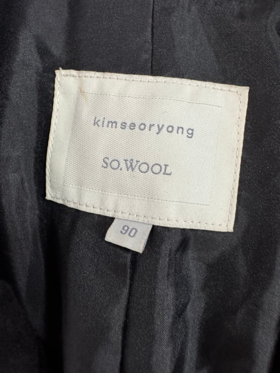 여성 쏘울 sowool 캐시미어 100% 미니멀 블랙 코트 55 상품이미지3