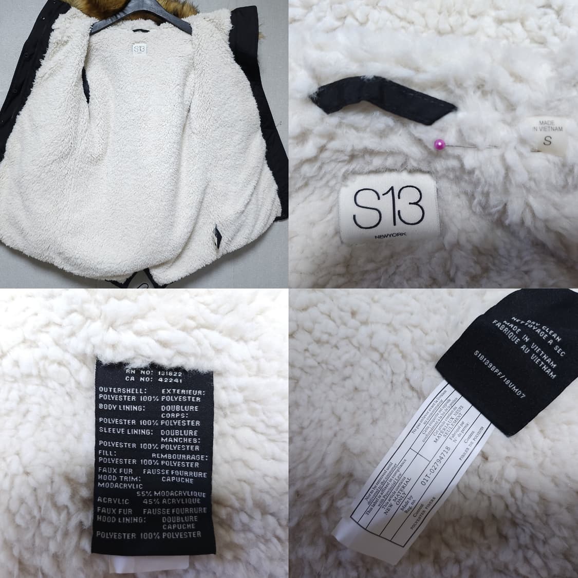 S13 NYC 파카코트 블랙패딩 여성 M
 상품이미지10