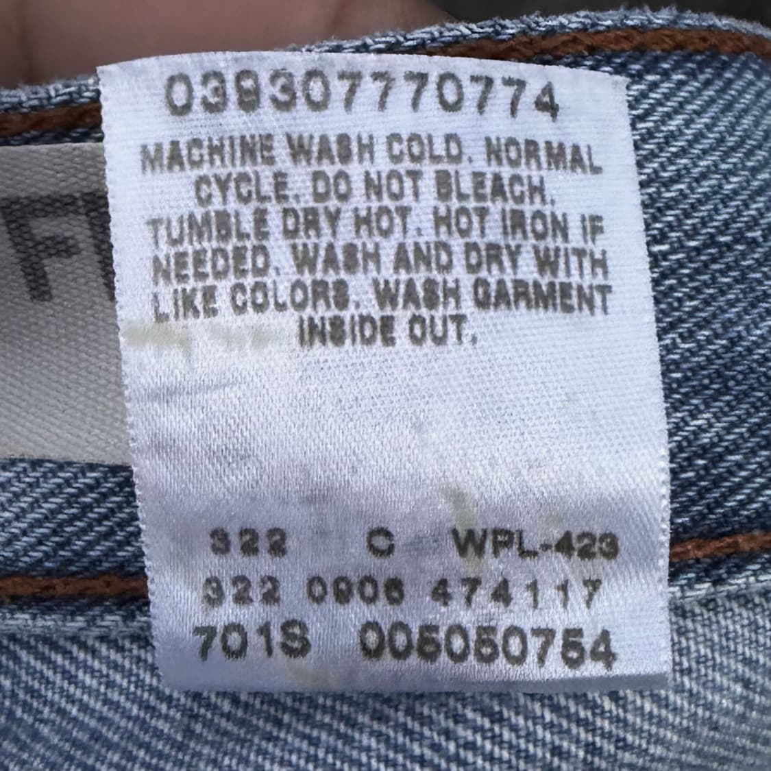 리바이스 505 레귤러 연청 데님 (34)    상품이미지7