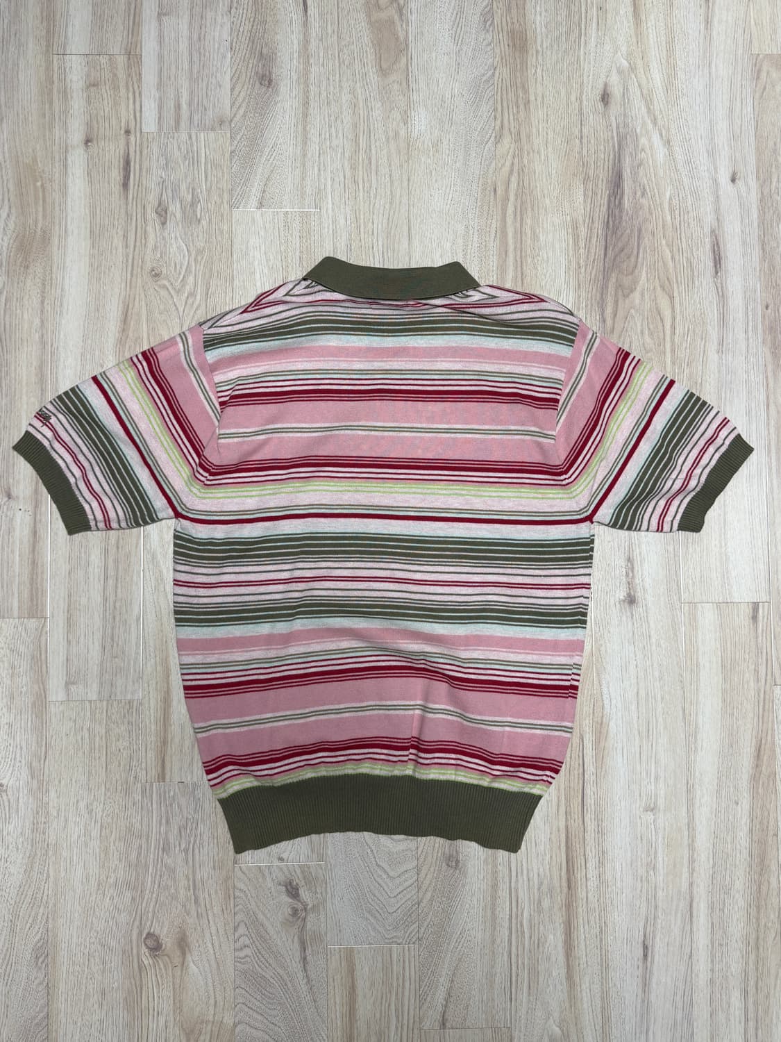 스투시 스트라이프 니트 올리브 L 상품이미지2