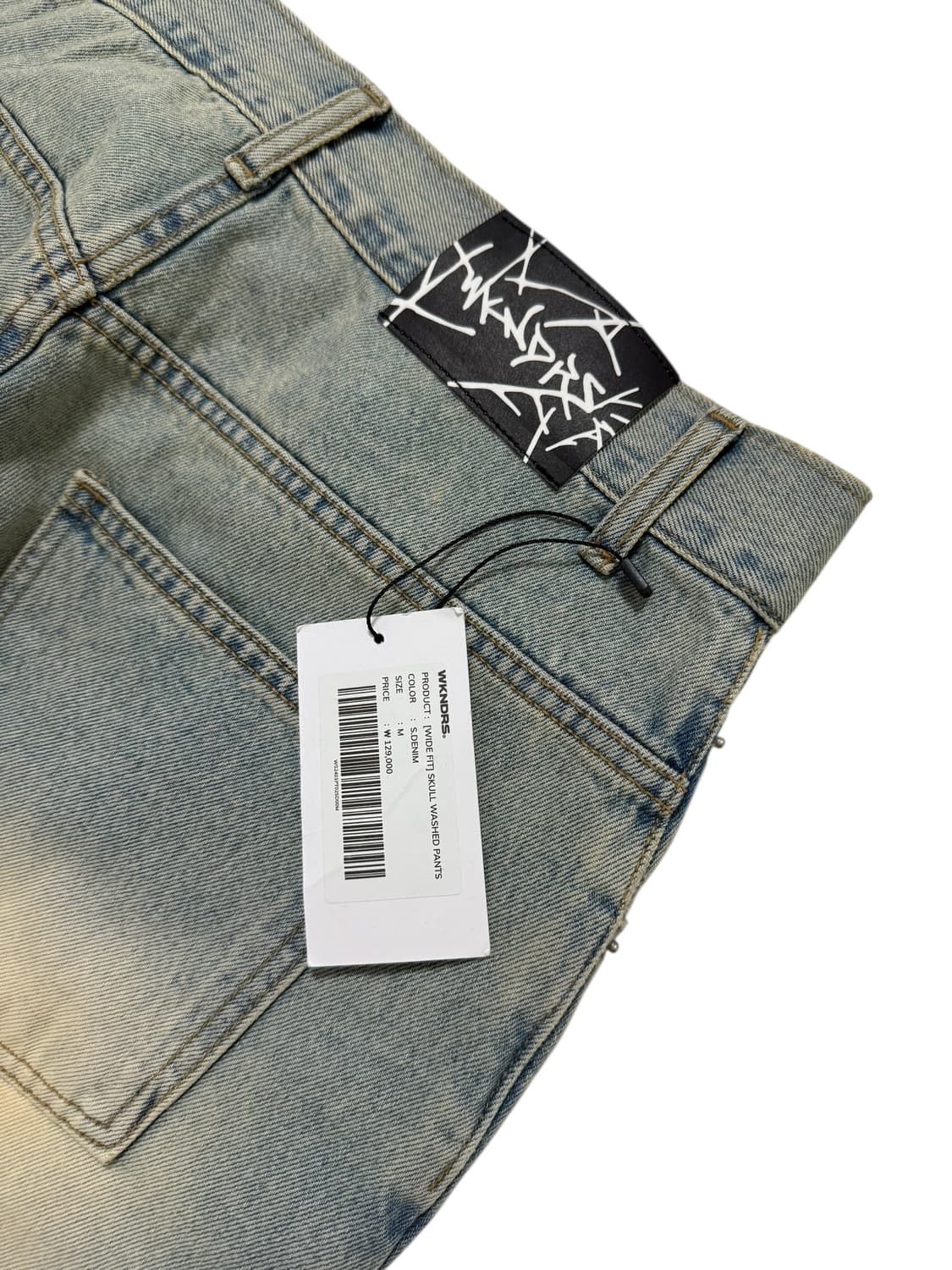 위캔더스 워시드 스컬 데님팬츠 상품이미지9