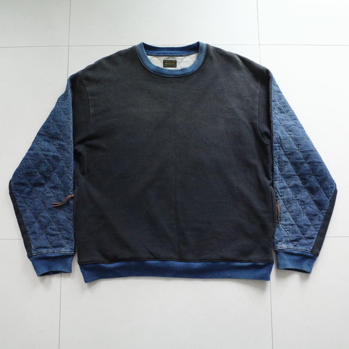 [정품] 캐피탈 컨트리 플리스 데님 퀼팅 투톤 스웨트셔츠 인디고 S 상품이미지1