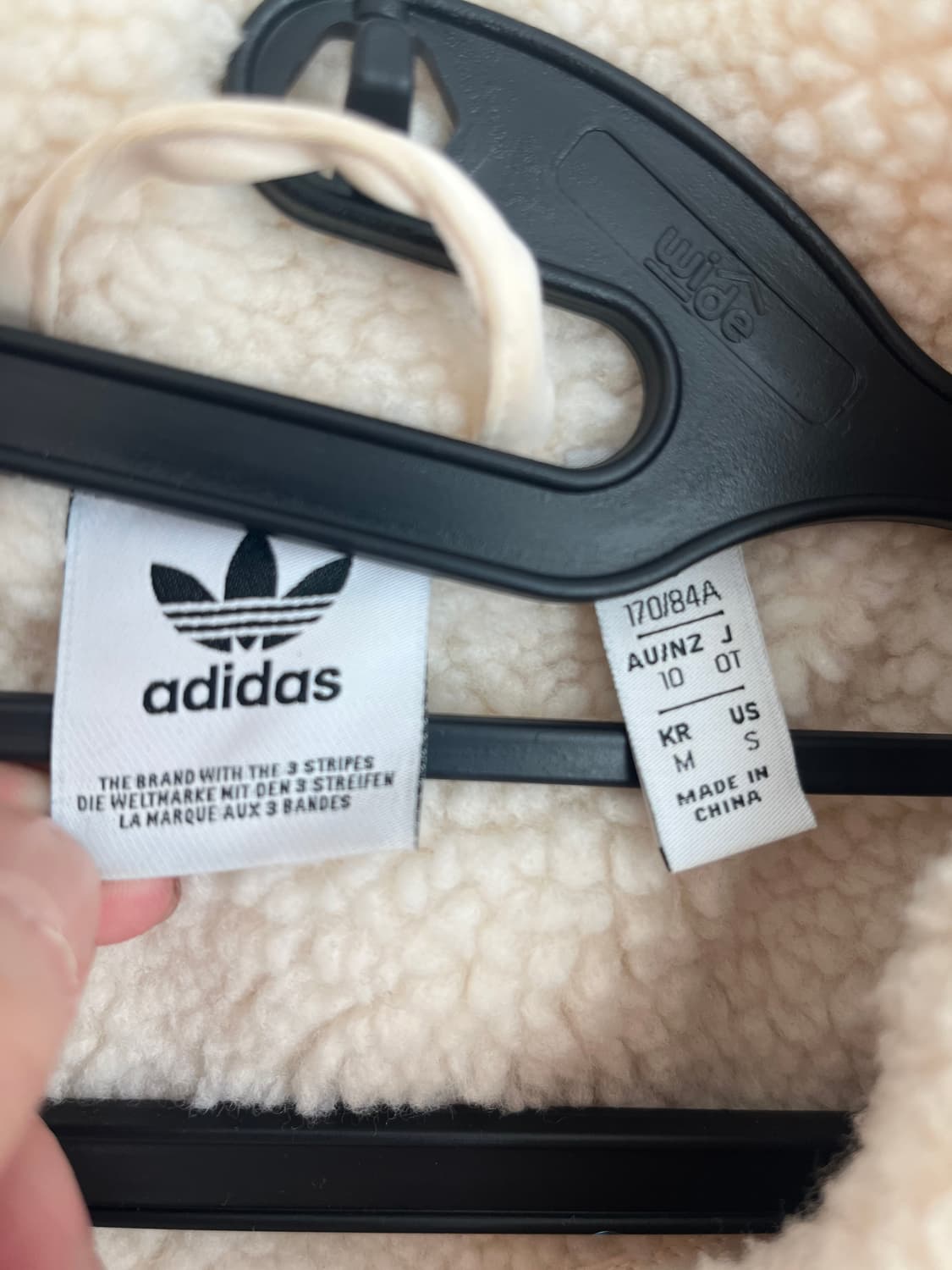 아디다스 쉐르파 후리스 자켓 아이보리/골드 [M] 상품이미지5