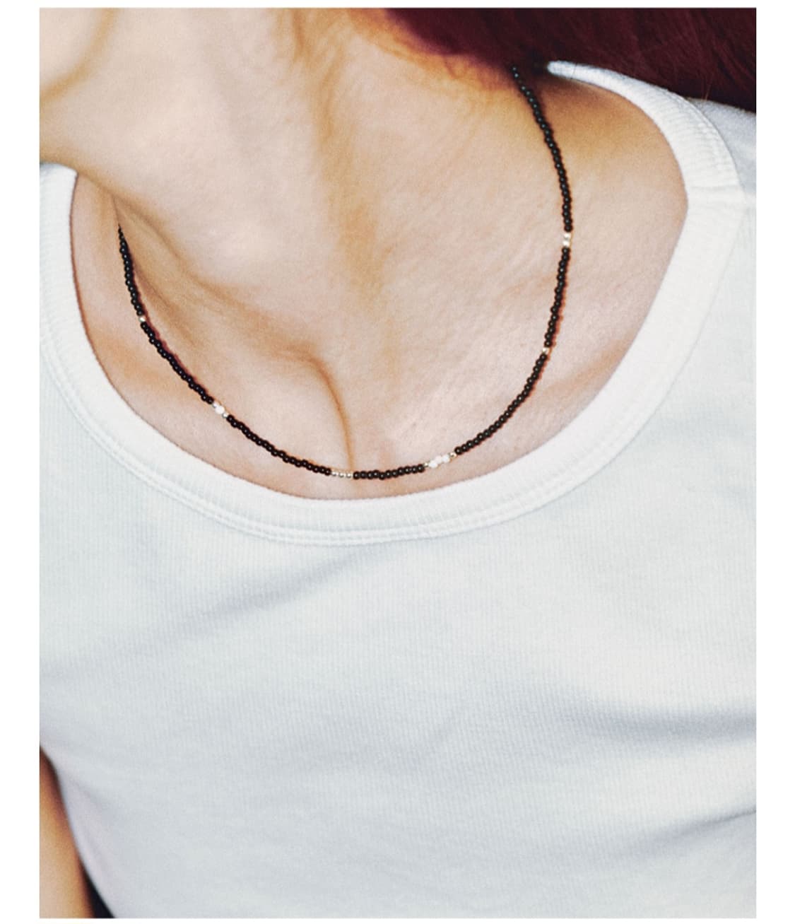 아워피에르 LOVESKINNY BEADS NECKLACE BLACK(M) 상품이미지2