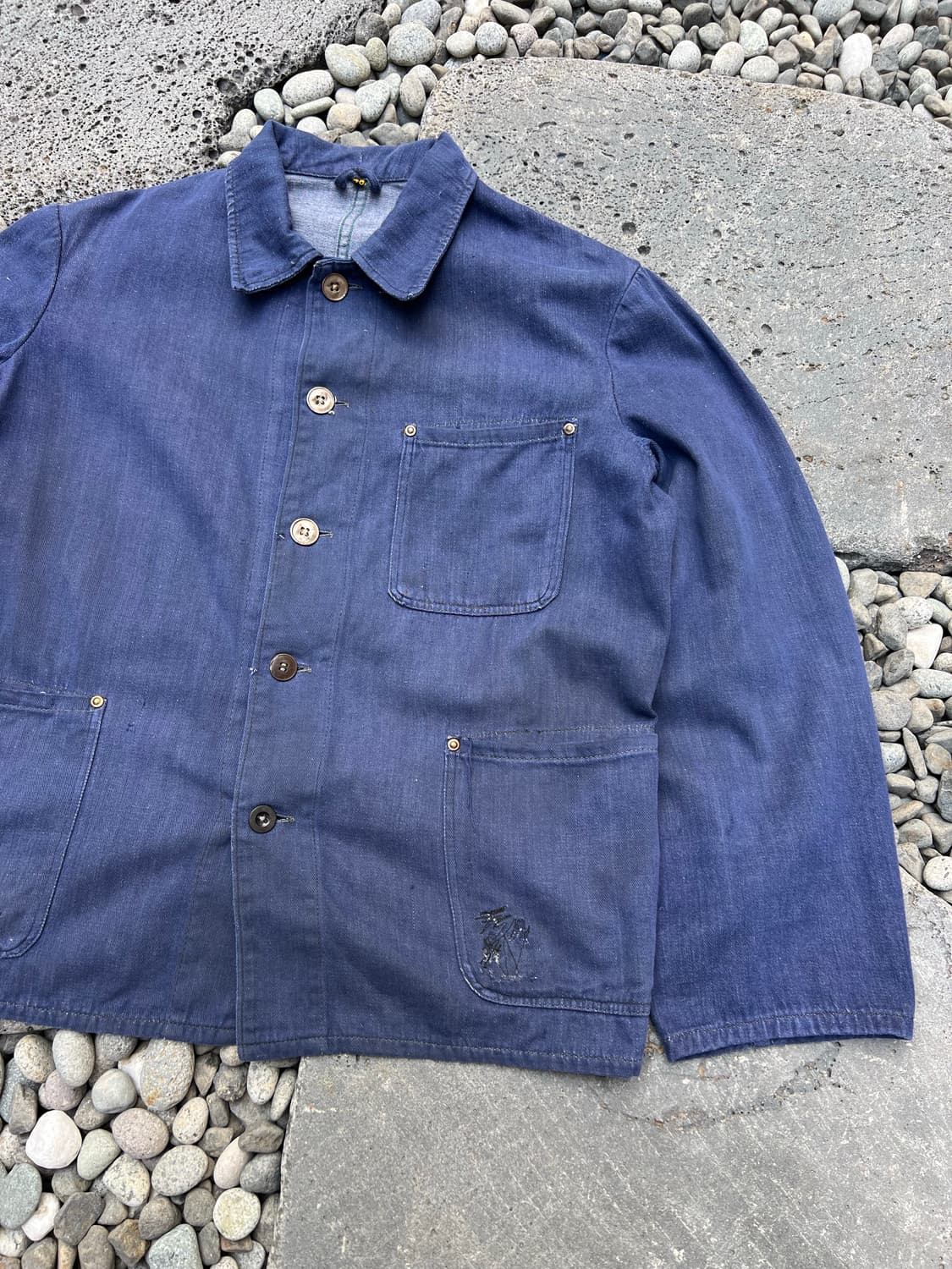 OLD VINTAGE FRENCH DENIM 데님 프렌치워크자켓 상품이미지4