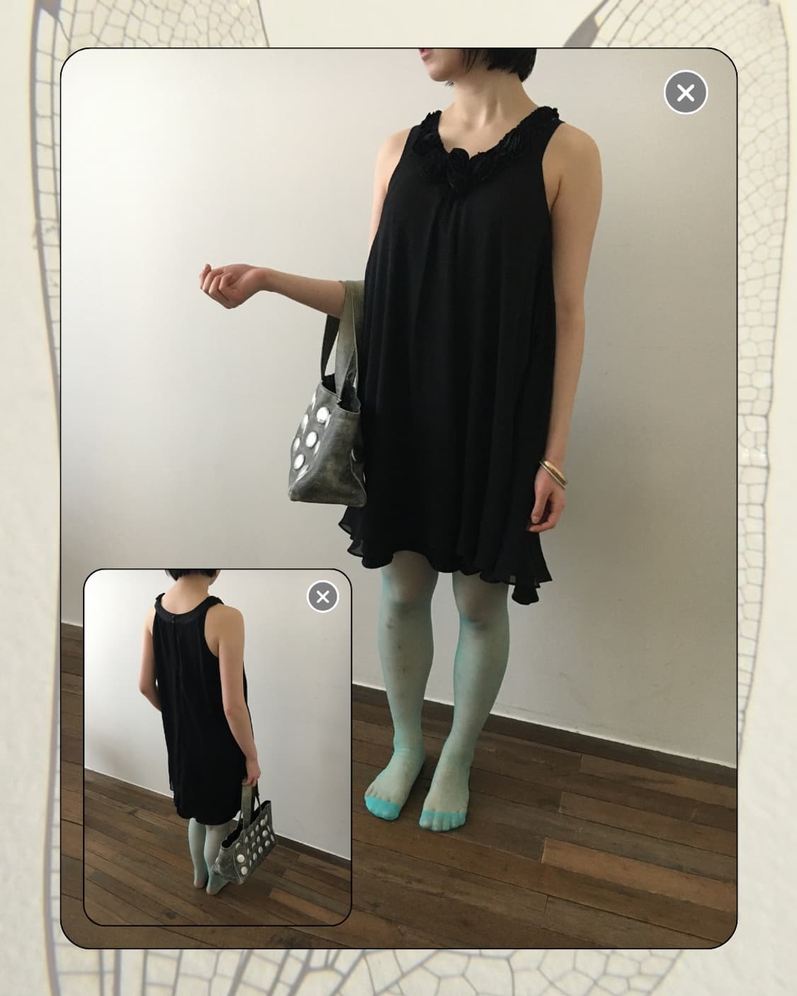 Vintage Flowy Black Midi Dress 블랙 미디 드레스 상품이미지1