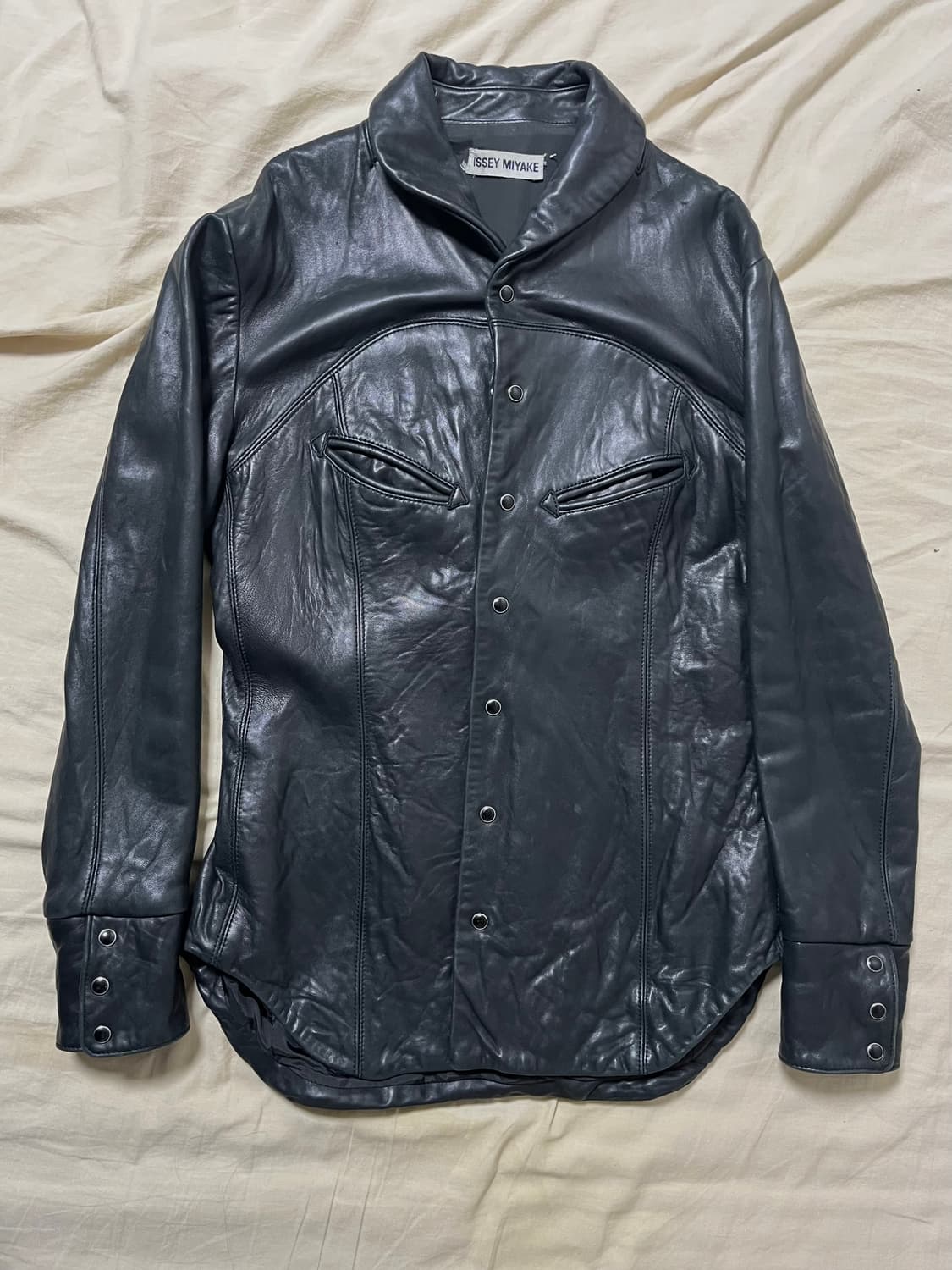 이세이미야케 레더자켓  상품이미지1