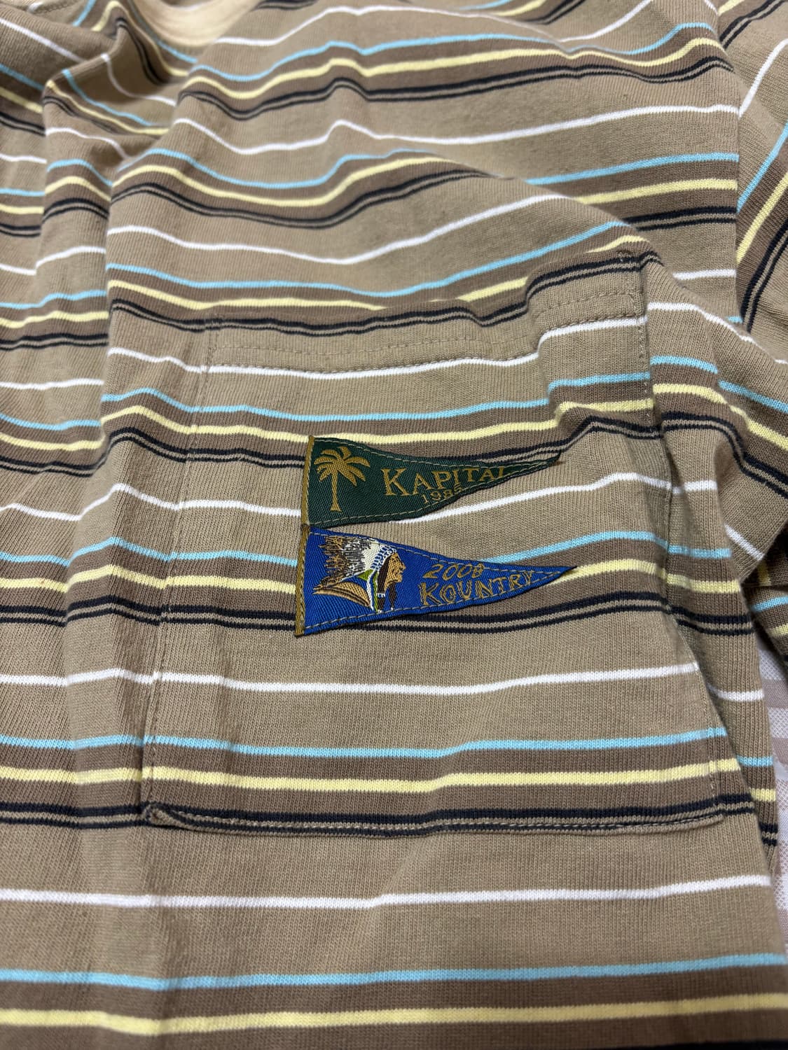 캐피탈 멀티 보더 스트라이프 반팔 티 상품이미지5