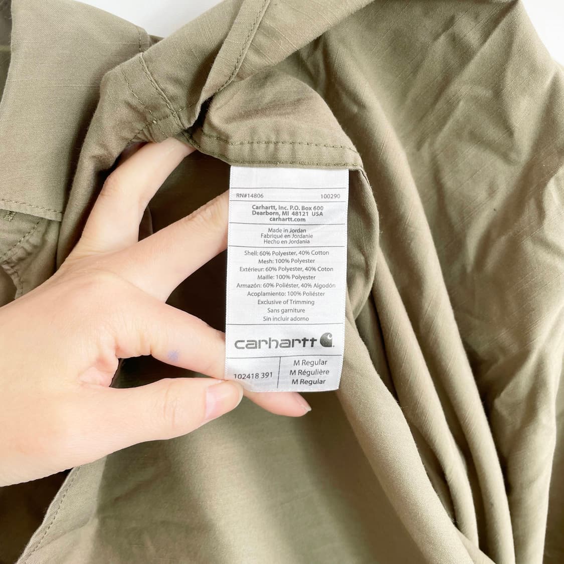 B1 칼하트 오리지널 코튼 베이지 셔츠 M사이즈 상품이미지6