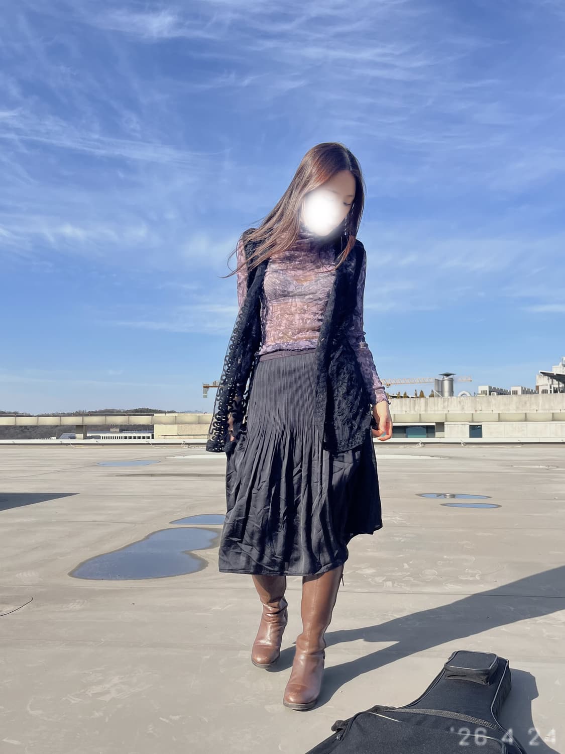 Purple Mesh Top 퍼플 메쉬 탑 상품이미지4