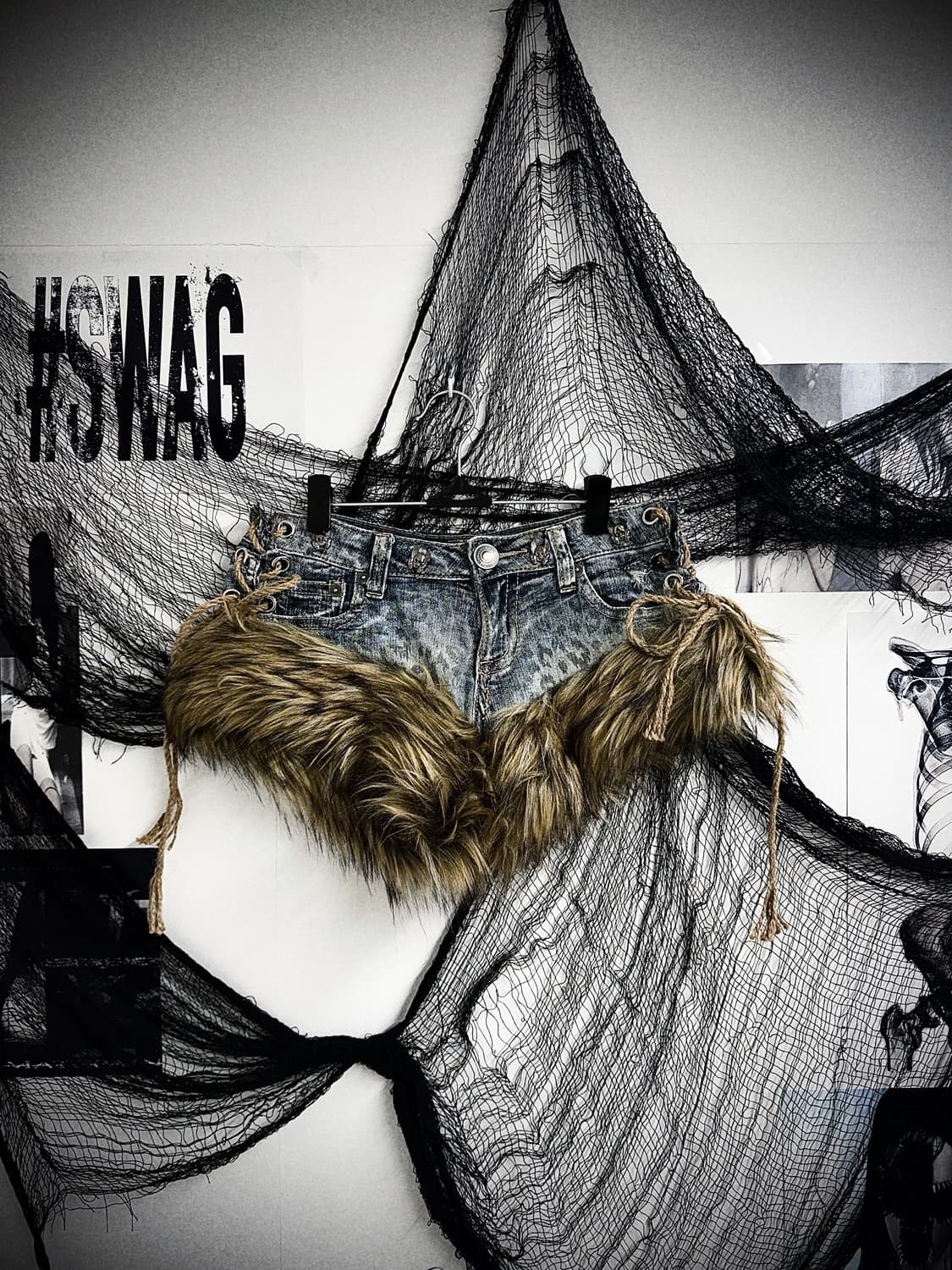 00s leopard pattern fur pants 상품이미지1