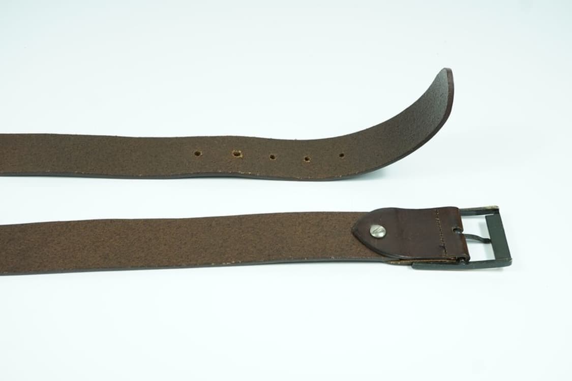 마르셀로불론 다크브라운 빈티지 스퀘어 버클 레더 벨트 상품이미지6