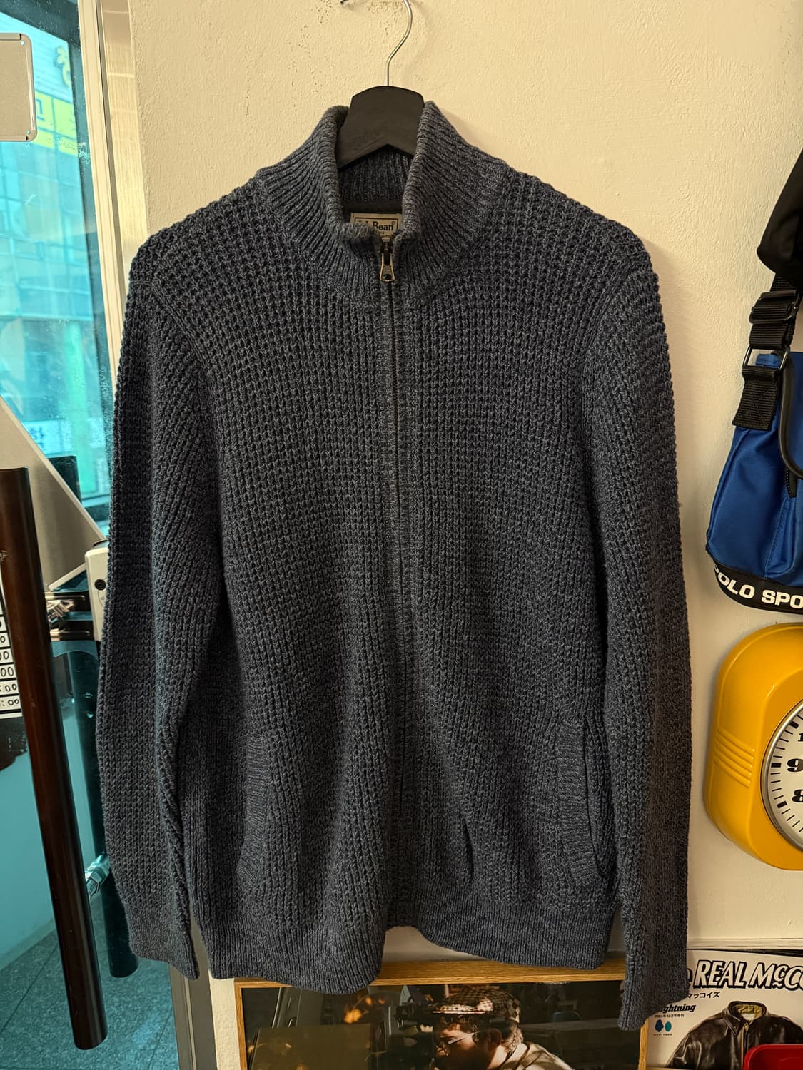 L.L.Bean 집업 니트 가디건  오가닉 코튼 100 상품이미지1