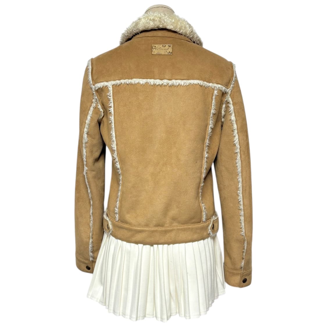 3734 브라운 안감퍼 무스탕 자켓 상품이미지5