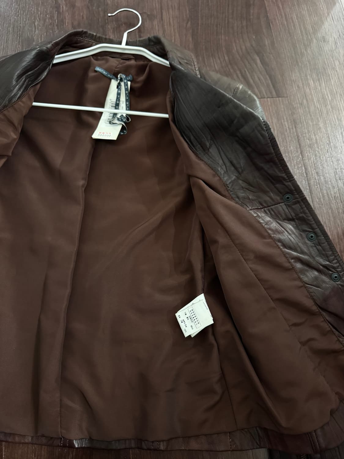 ALYSI 알리시 버건디브라운 소가죽 자켓 상품이미지6