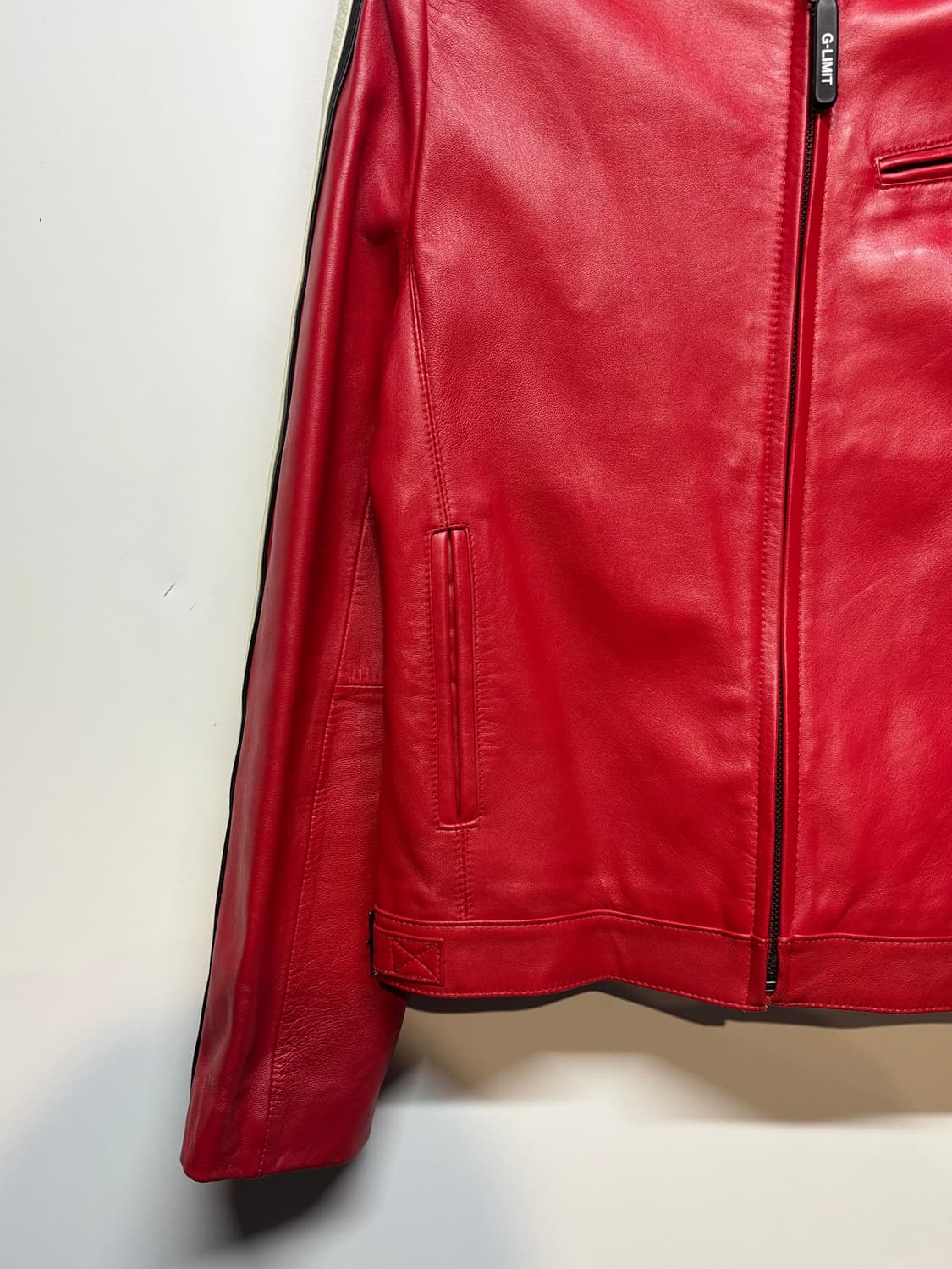 G-Limit 레드 가죽 라이더 자켓 상품이미지3