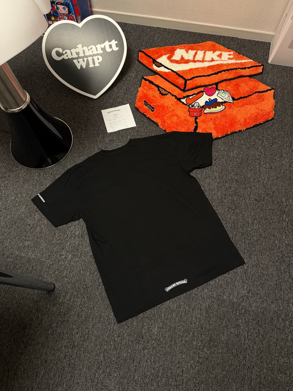 [XL] 크롬하츠 숏 슬리브 포켓 크루 넥로고 반팔 티셔츠 블랙 상품이미지5