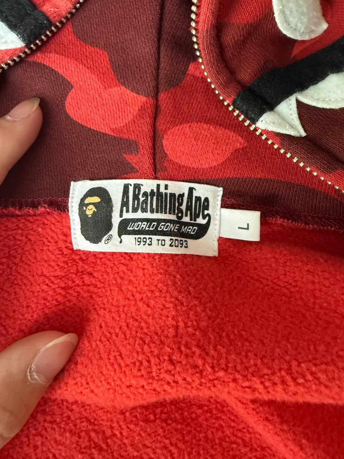 베이프 샤크 후드 집업 판매 교신 상품이미지4