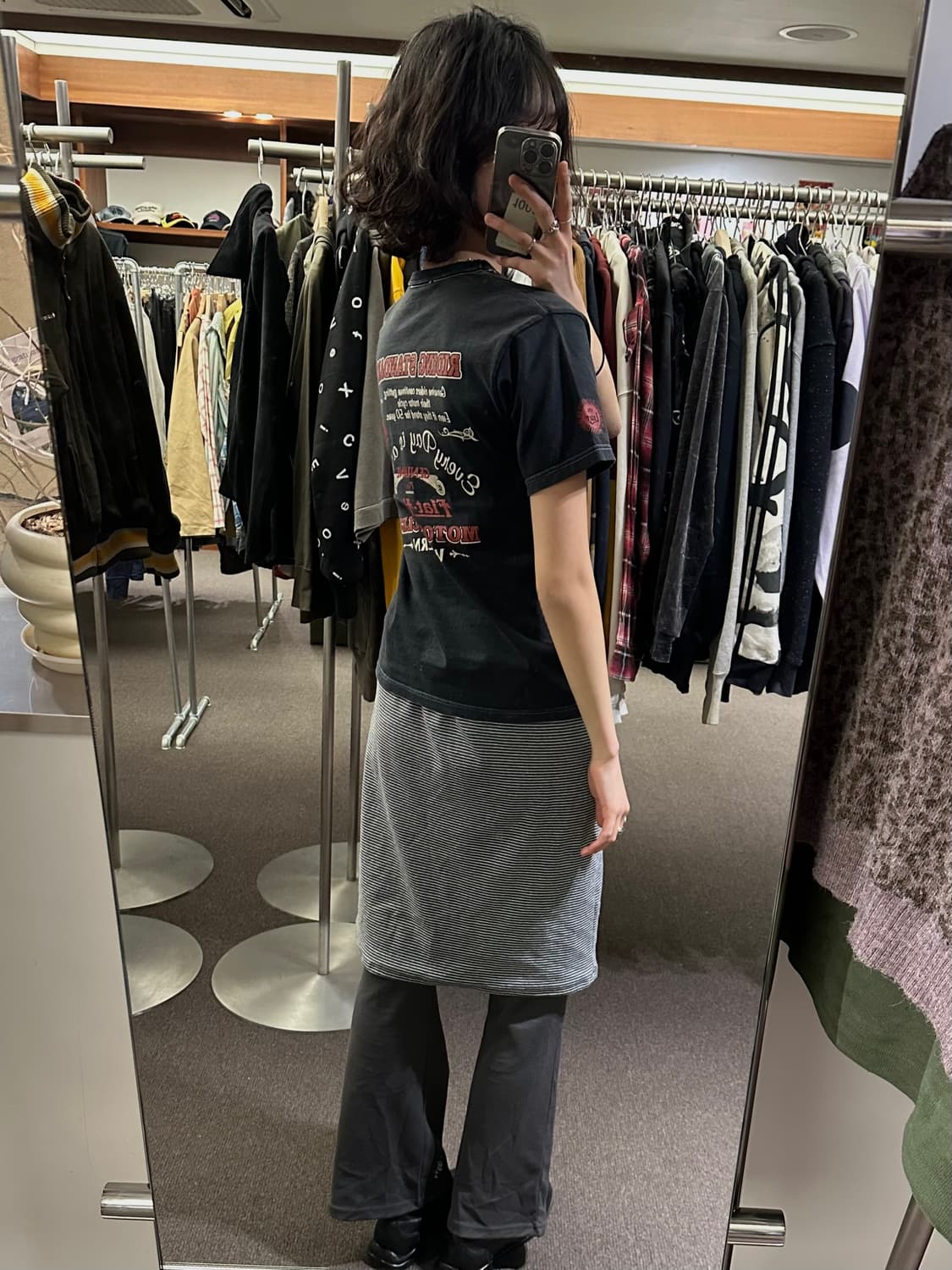 38)The Flat Head vintage 모터사이클 백프린팅 반팔 티 상품이미지1