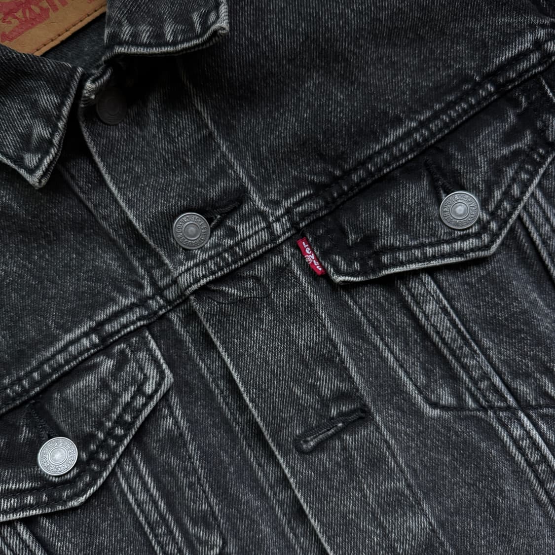 리바이스 지퍼 디테일 데님자켓 블랙 상품이미지3