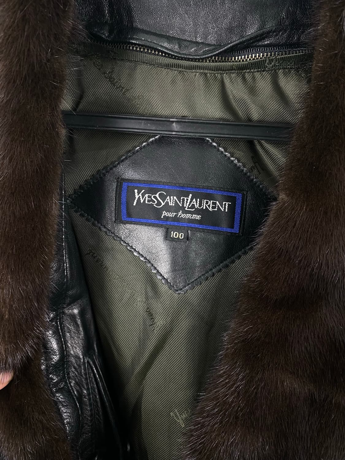 YSL 입생로랑 밍크 가죽 레더자켓 L 상품이미지5