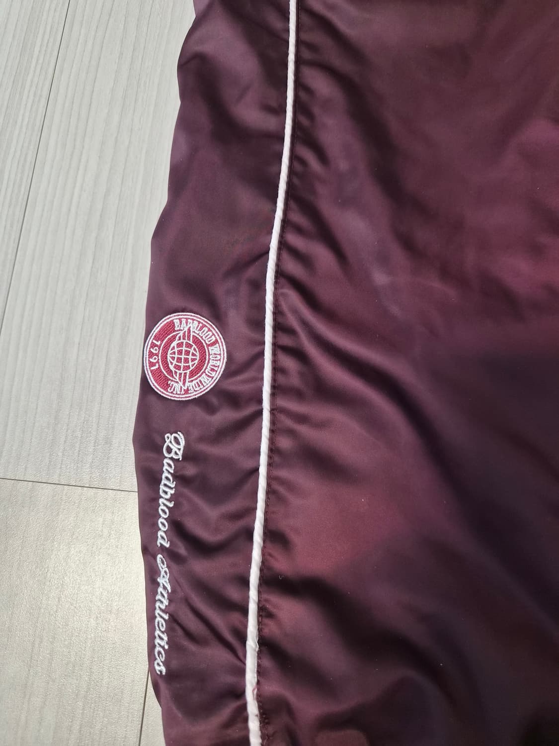 [배드블러드] 아틀레틱 사틴 와이드 조거 팬츠 (X-SMALL) 상품이미지3